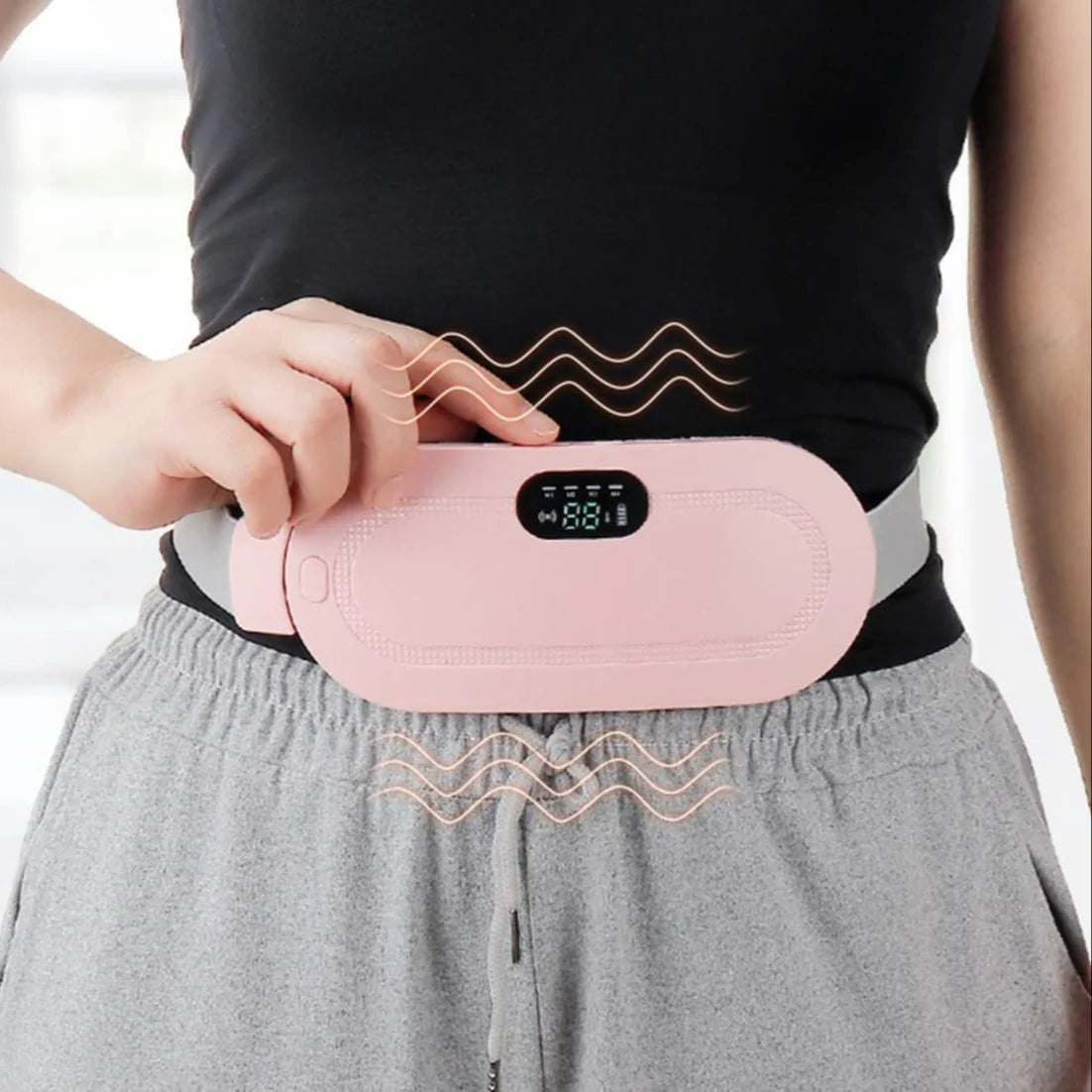 CINTURON CON CALOR Y MASAJE PARA COLICOS