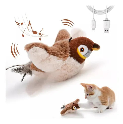 PÁJARO ELÉCTRICO ALETEADOR PARA GATOS