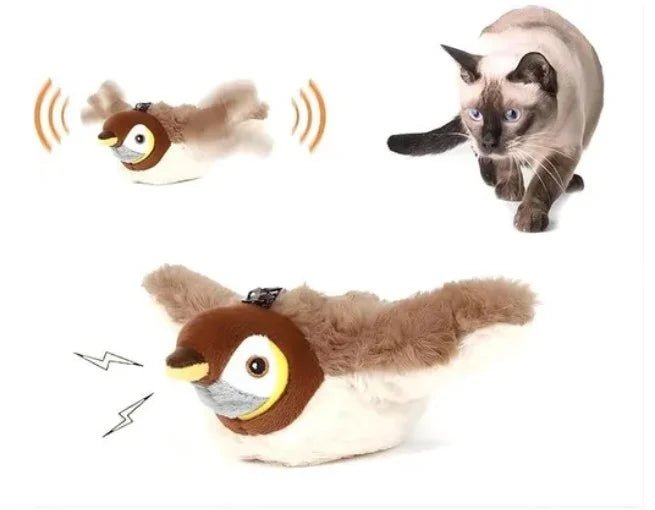PÁJARO ELÉCTRICO ALETEADOR PARA GATOS